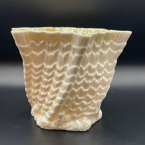 Belleek Cream Textured Vase